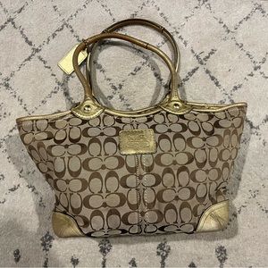 Coach handbag gold
